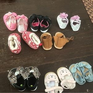 0-3 month baby girl shoes.